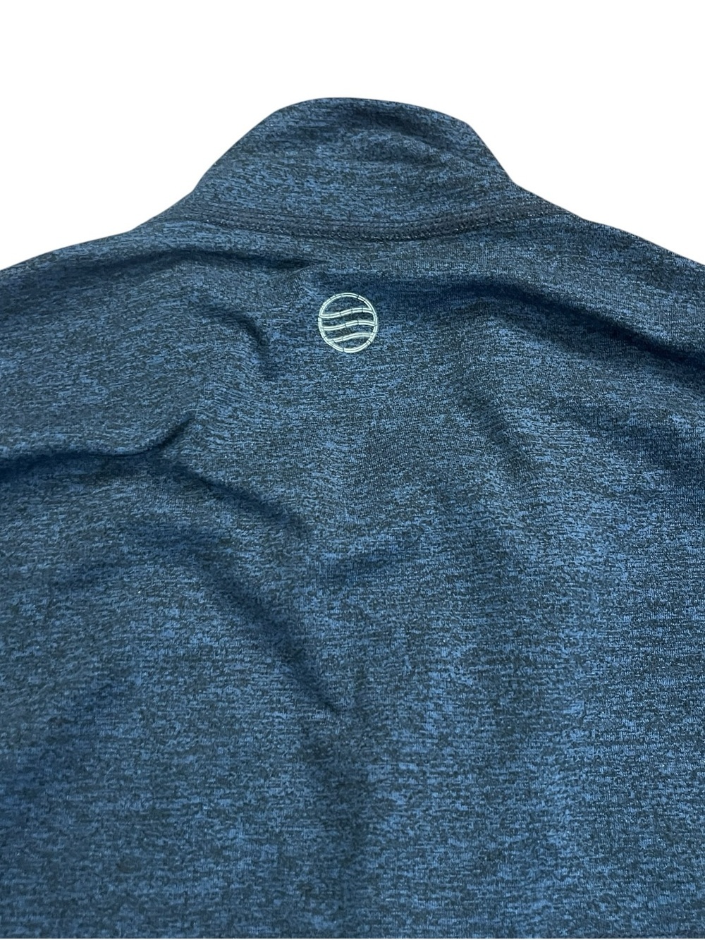 Marine Layer Rise Performance 1/4 Zip Pullover Heather Navy Mens Large - Picture 8 of 8